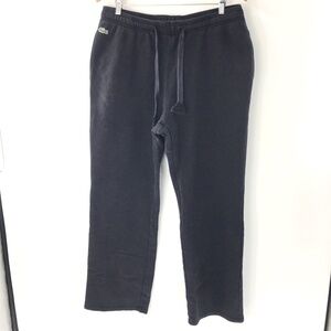Lacoste Sports Mens Sweatpants Straight Leg Drawstring Black Pockets Sz 8 / 2XL